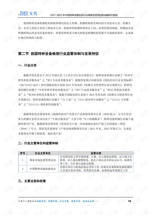 2021-2025年中國(guó)特種設(shè)備檢測(cè)行業(yè)調(diào)研及營(yíng)銷(xiāo)創(chuàng)新戰(zhàn)略研究報(bào)告